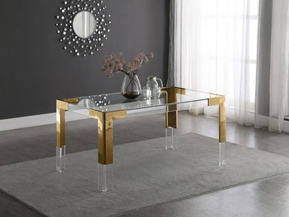Meridian Furniture - Casper Rich Gold Dining Table - 715-T veiw 6