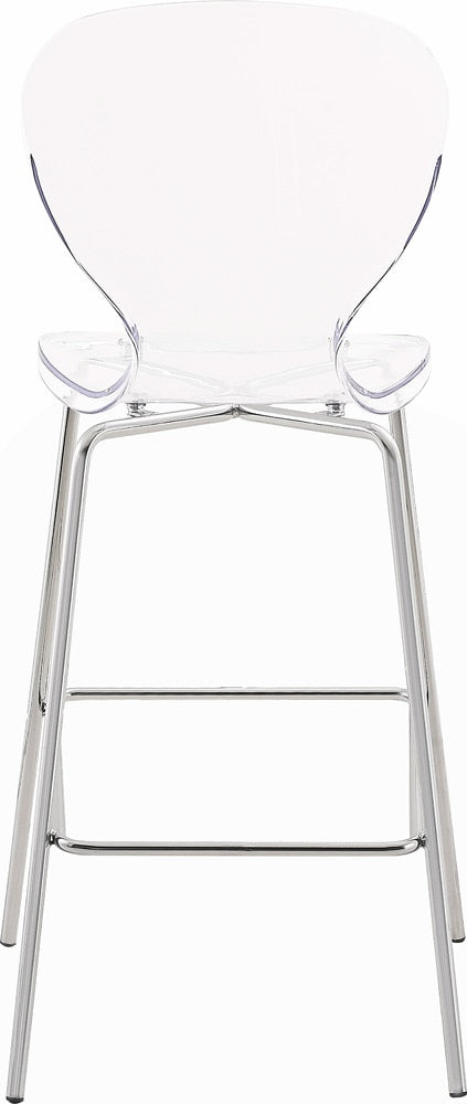 Meridian Furniture - Clarion Chrome Metal Stool (Set of 2) - 768-C veiw 3