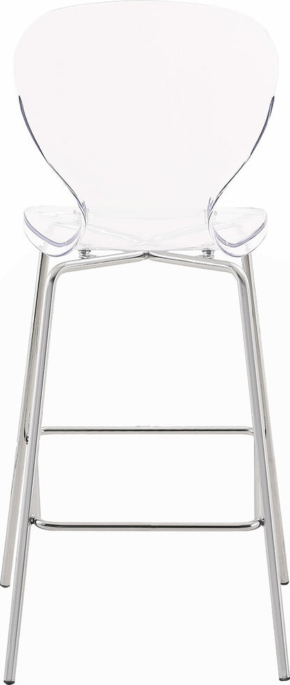 Meridian Furniture - Clarion Chrome Metal Stool (Set of 2) - 768-C veiw 3