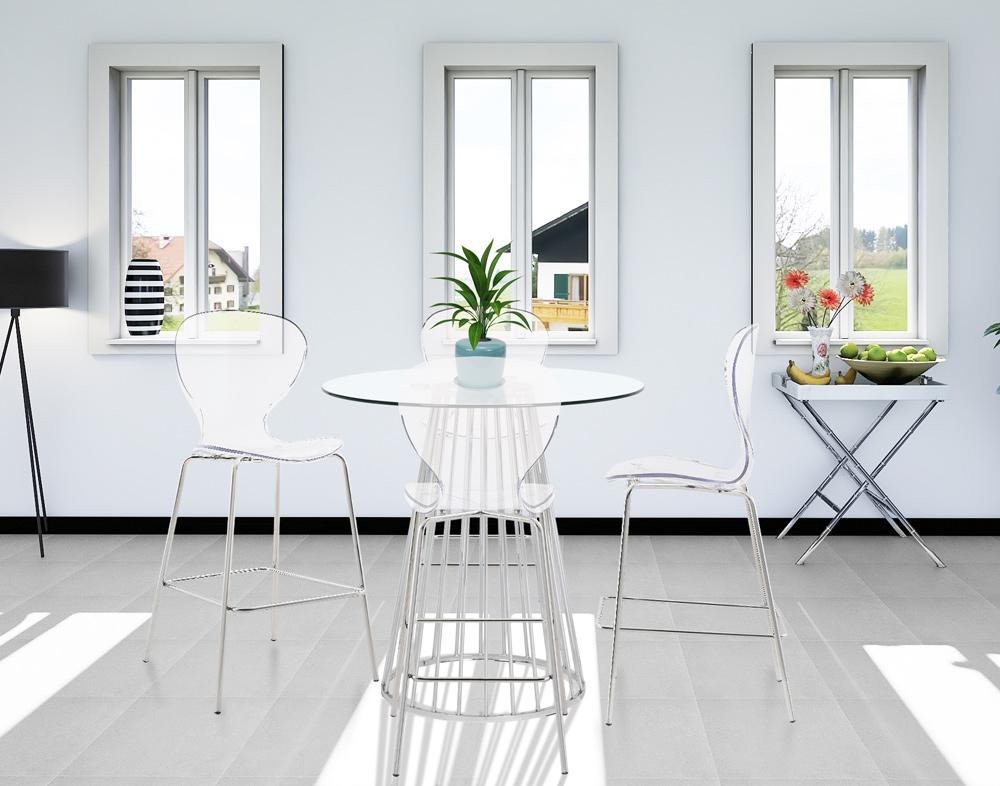 Meridian Furniture - Clarion Chrome Metal Stool (Set of 2) - 768-C veiw 6