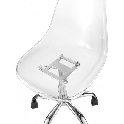 Meridian Furniture - Clarion Chrome Office Chair - 171Chrome veiw 5