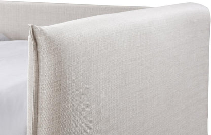 Meridian Furniture - Colton Cream Linen Textured Fabric Twin Daybed - ColtonCream-T veiw 6