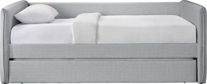 Meridian Furniture - Colton Grey Linen Textured Fabric Twin Daybed - ColtonGrey-T veiw 3