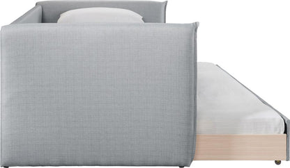 Meridian Furniture - Colton Grey Linen Textured Fabric Twin Daybed - ColtonGrey-T veiw 4