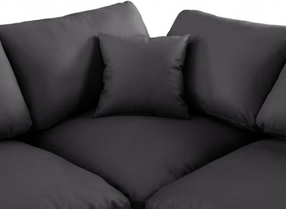 Meridian Furniture - Comfy Black Vegan Leather Modular Sectional - 6Pc - 188Black-Sec6C view 6