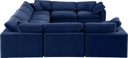 Meridian Furniture - Comfy Navy Velvet Modular Sectional - 8Pc - 189Navy-Sec8A view 4