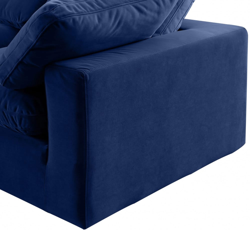 Meridian Furniture - Comfy Navy Velvet Modular Sectional - 8Pc - 189Navy-Sec8A view 6