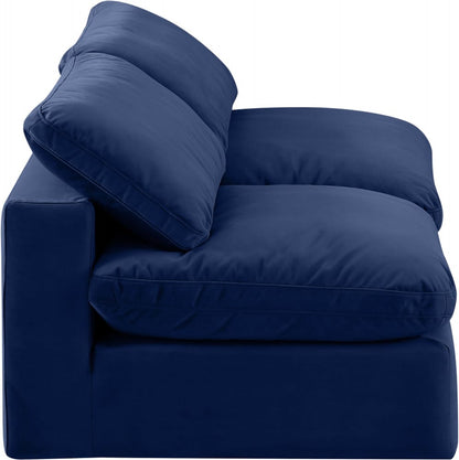 Meridian Furniture - Comfy Navy Velvet Modular Sofa - 2Pc - 189Navy-S78 view 3