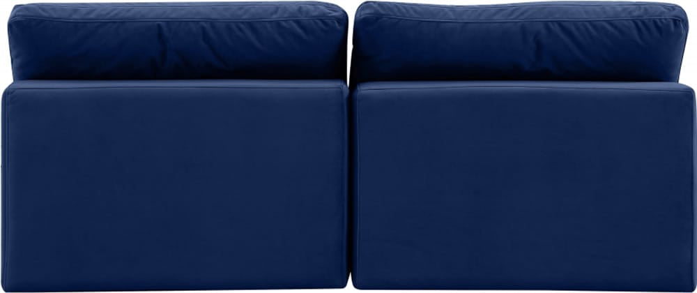 Meridian Furniture - Comfy Navy Velvet Modular Sofa - 2Pc - 189Navy-S78 view 4