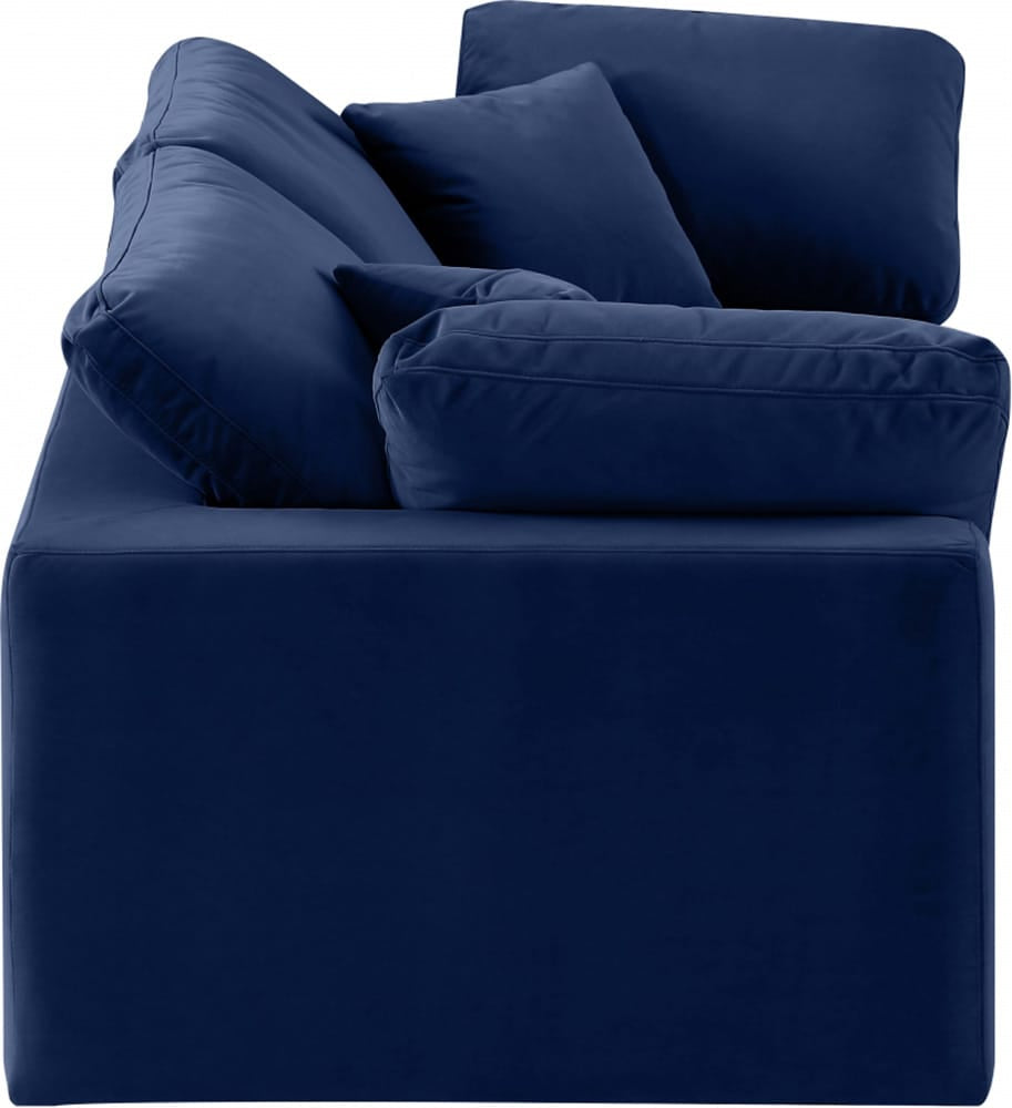 Meridian Furniture - Comfy Navy Velvet Modular Sofa - 2Pc - 189Navy-S80 view 4