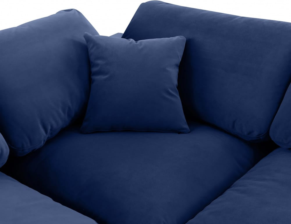 Meridian Furniture - Comfy Navy Velvet Modular Sofa - 2Pc - 189Navy-S80 view 6