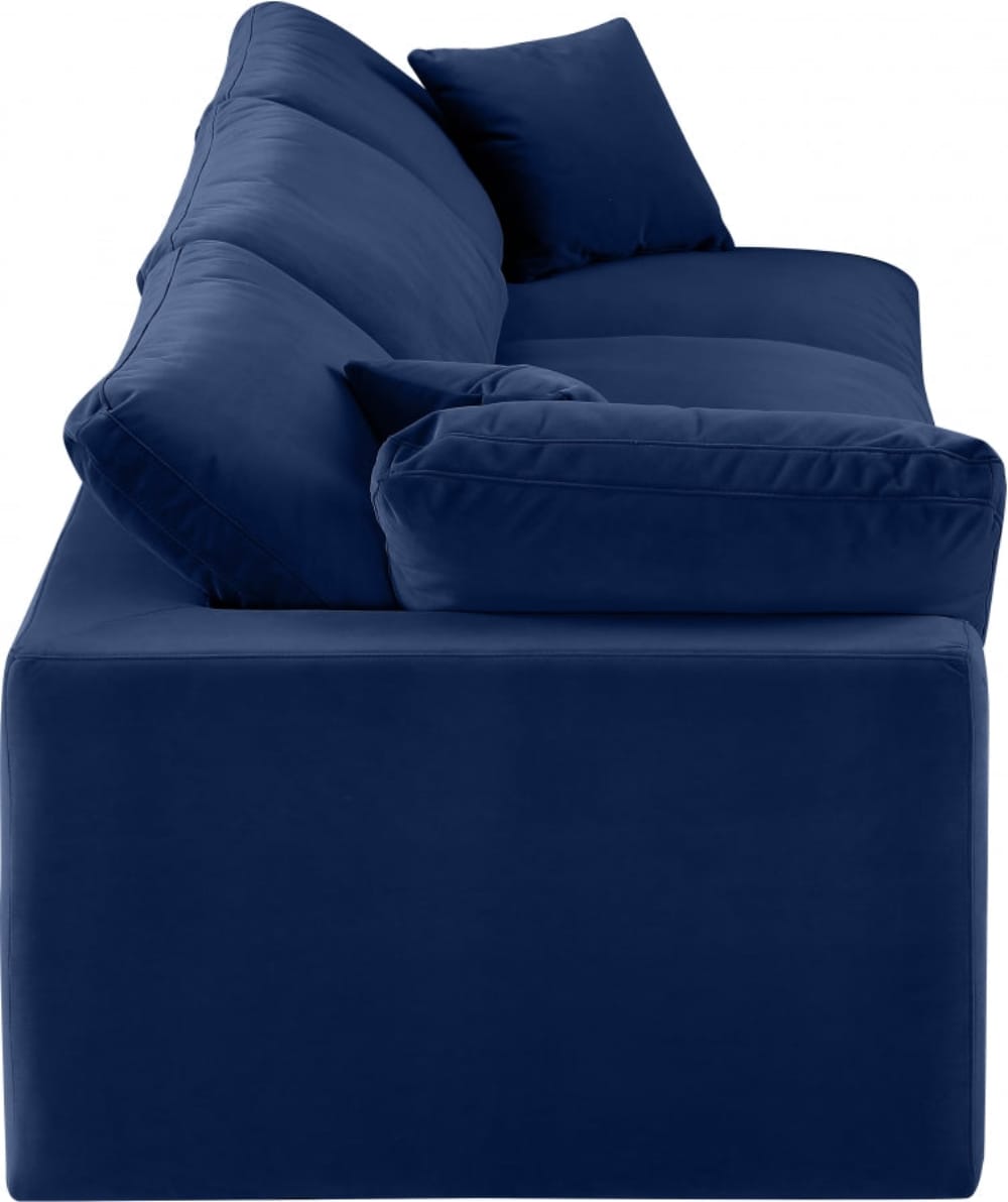 Meridian Furniture - Comfy Navy Velvet Modular Sofa - 3Pc - 189Navy-S119 view 4