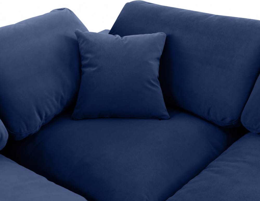 Meridian Furniture - Comfy Navy Velvet Modular Sofa - 3Pc - 189Navy-S119 view 5