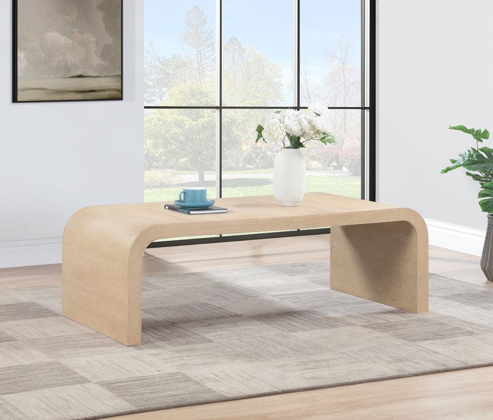 Meridian Furniture - Cresthill White Oak Coffee Table - 272-C veiw 2