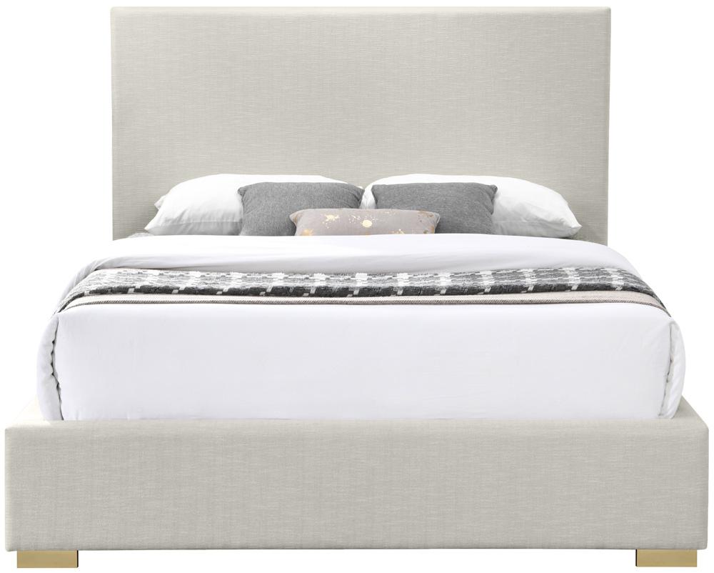 Meridian Furniture - Crosby Beige Linen Textured Fabric Full Bed - CrosbyBeige-F veiw 5