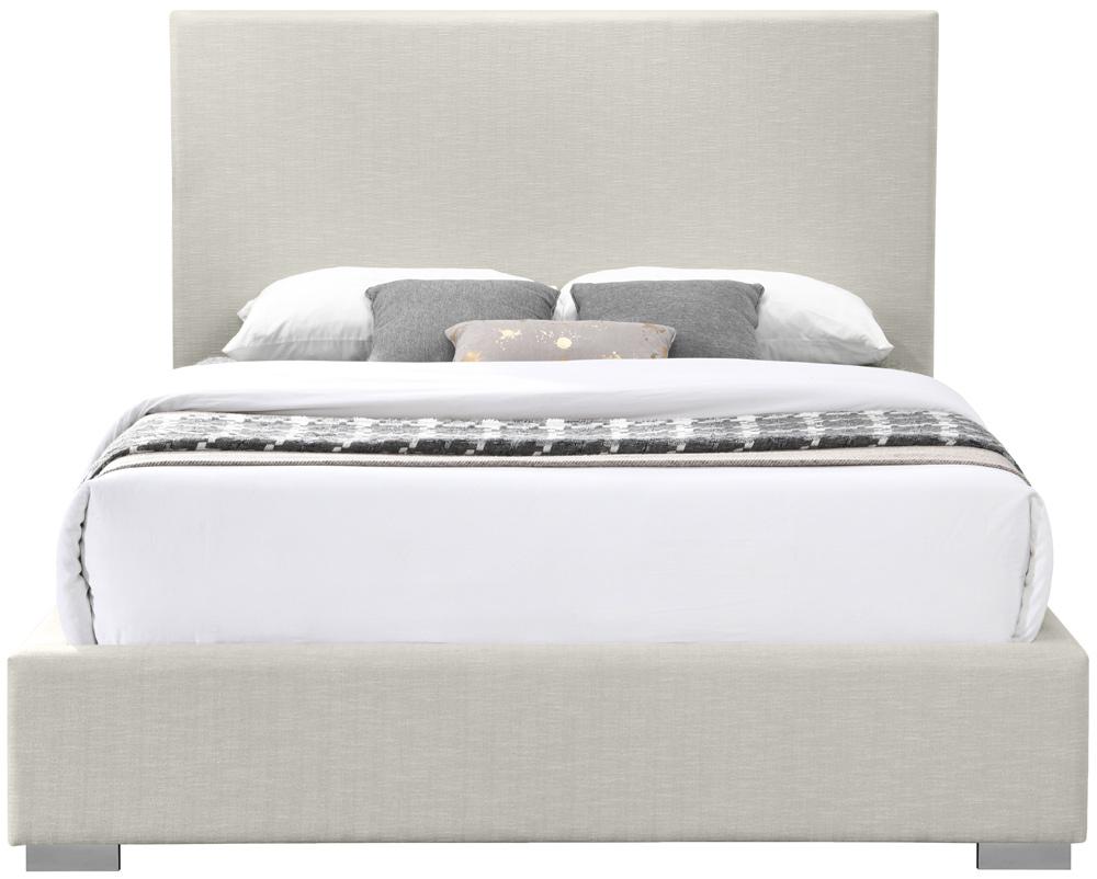 Meridian Furniture - Crosby Beige Linen Textured Fabric Full Bed - CrosbyBeige-F veiw 6