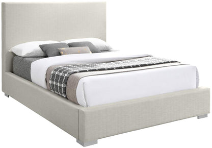 Meridian Furniture - Crosby Beige Linen Textured Fabric King Bed - CrosbyBeige-K veiw 2