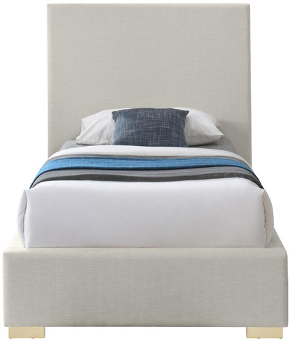 Meridian Furniture - Crosby Beige Linen Textured Fabric Twin Bed - CrosbyBeige-T veiw 5