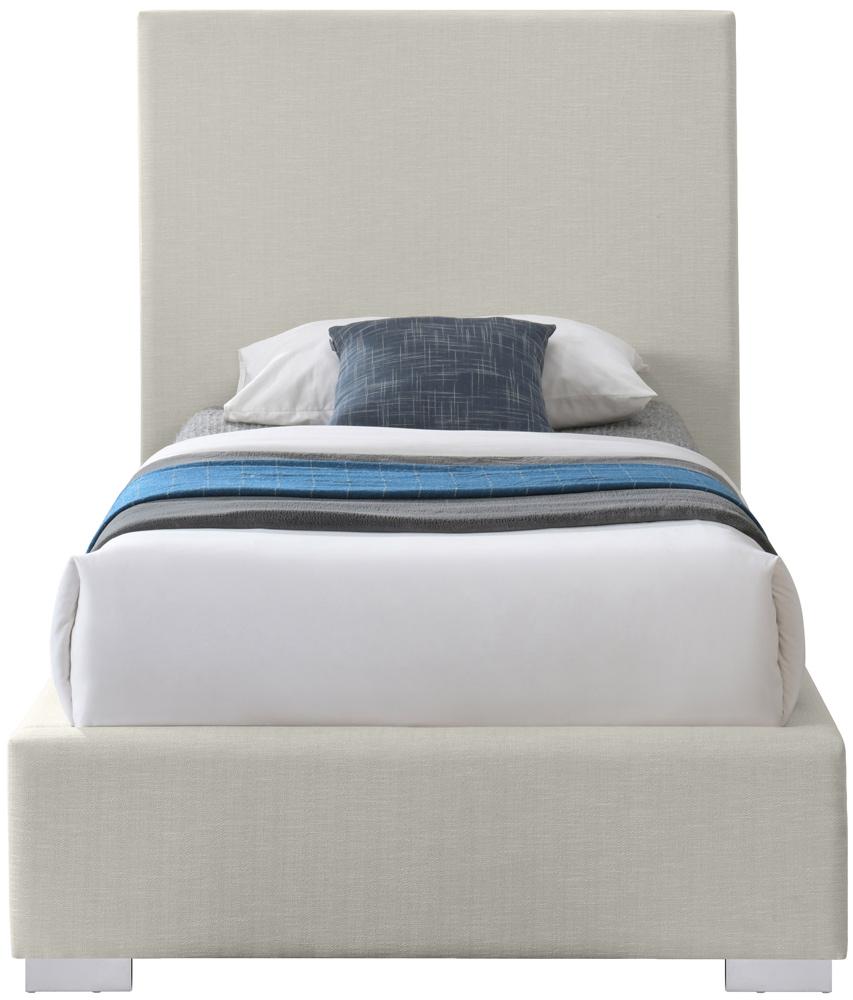 Meridian Furniture - Crosby Beige Linen Textured Fabric Twin Bed - CrosbyBeige-T veiw 6