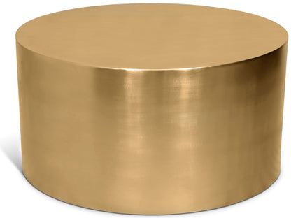 Meridian Furniture - Cylinder Brushed Gold Coffee Table - 296-CT veiw 1