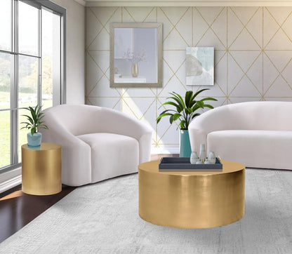 Meridian Furniture - Cylinder Brushed Gold Coffee Table - 296-CT veiw 6