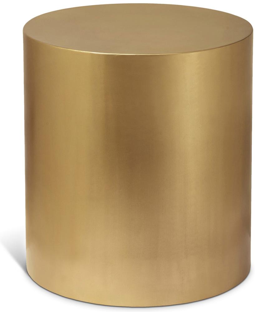 Meridian Furniture - Cylinder Brushed Gold End Table - 296-ET veiw 1