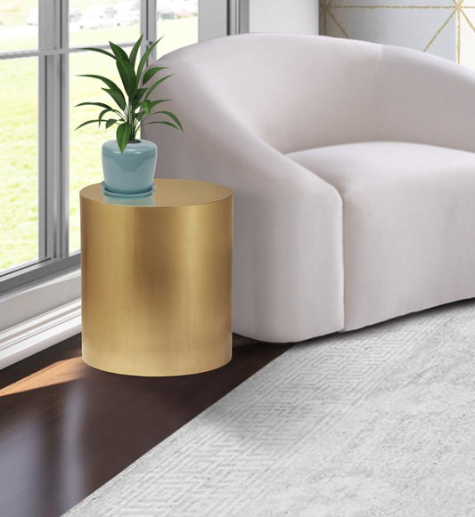 Meridian Furniture - Cylinder Brushed Gold End Table - 296-ET veiw 2