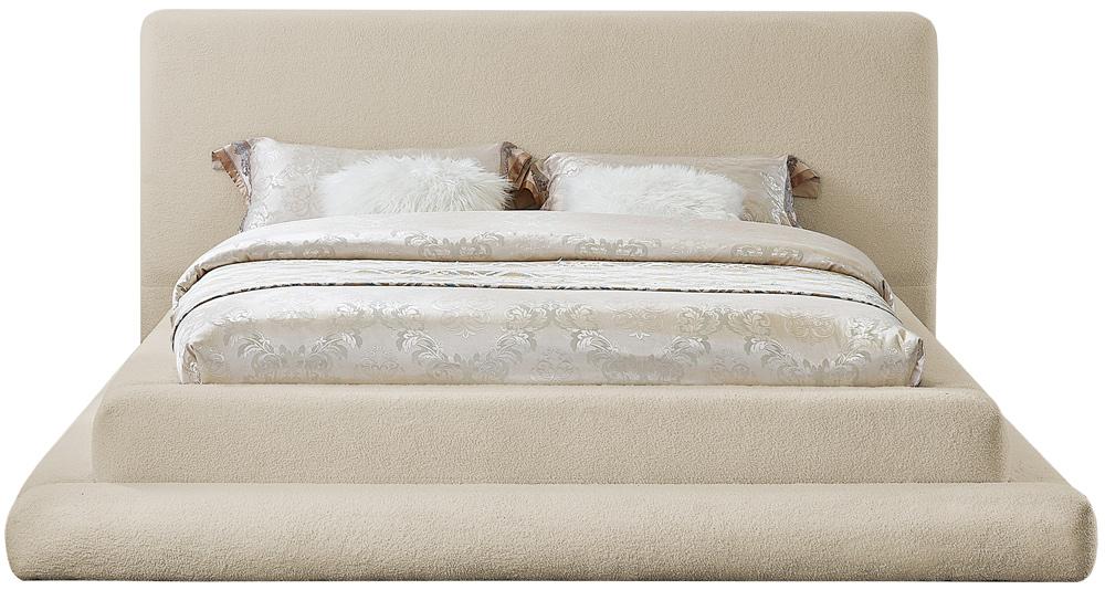 Meridian Furniture - Dane Beige Teddy Fabric King Bed - DaneBeige-K veiw 3
