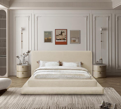Meridian Furniture - Dane Beige Teddy Fabric King Bed - DaneBeige-K veiw 4