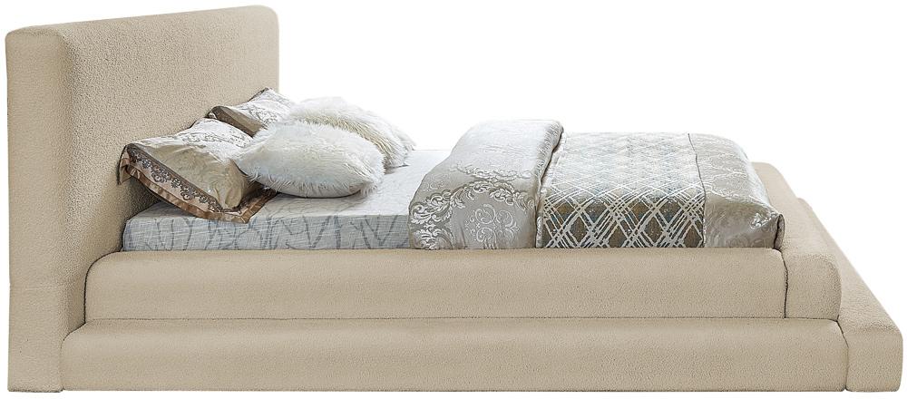 Meridian Furniture - Dane Beige Teddy Fabric King Bed - DaneBeige-K veiw 5