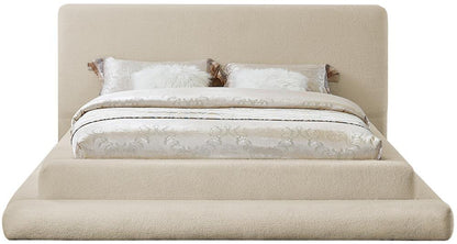 Meridian Furniture - Dane Beige Teddy Fabric Queen Bed - DaneBeige-Q veiw 3