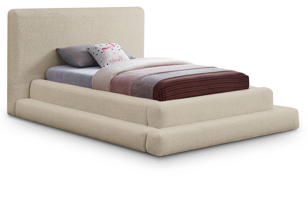 Meridian Furniture - Dane Beige Teddy Fabric Twin Bed - DaneBeige-T veiw 1