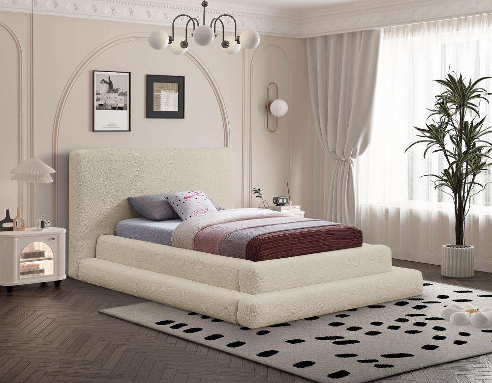 Meridian Furniture - Dane Beige Teddy Fabric Twin Bed - DaneBeige-T veiw 2