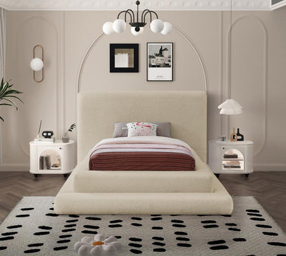 Meridian Furniture - Dane Beige Teddy Fabric Twin Bed - DaneBeige-T veiw 4