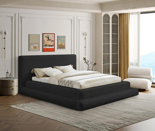 Meridian Furniture - Dane Black Teddy Fabric Queen Bed - DaneBlack-Q veiw 2