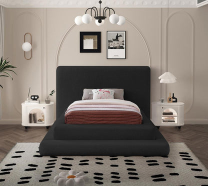 Meridian Furniture - Dane Black Teddy Fabric Twin Bed - DaneBlack-T veiw 4