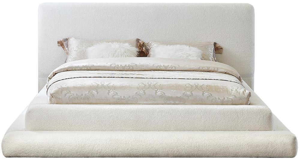 Meridian Furniture - Dane Cream Teddy Fabric Full Bed - DaneCream-F veiw 3