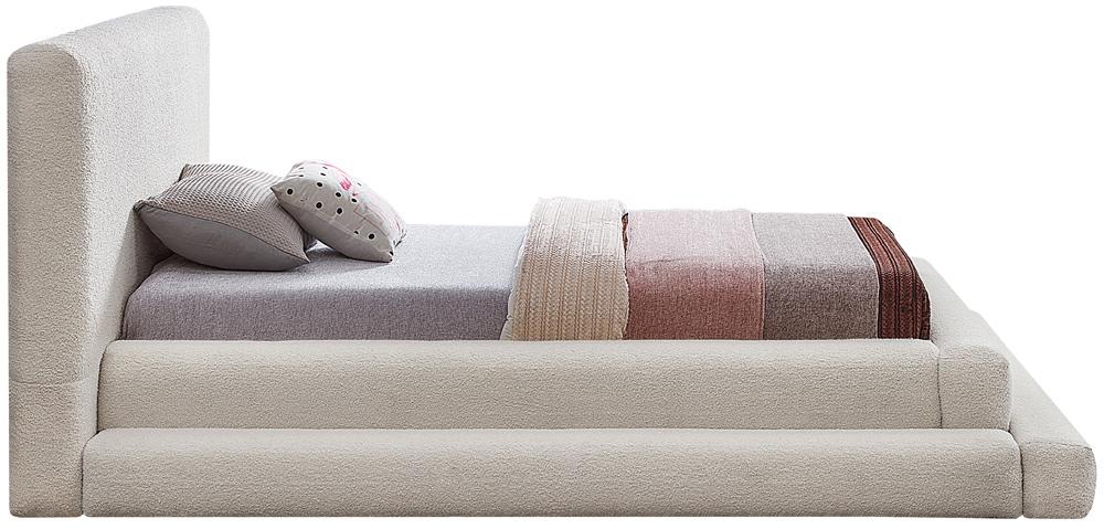 Meridian Furniture - Dane Cream Teddy Fabric Twin Bed - DaneCream-T veiw 5