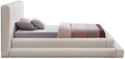 Meridian Furniture - Dane Cream Teddy Fabric Twin Bed - DaneCream-T veiw 5