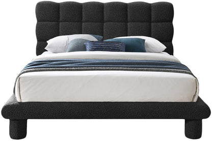 Meridian Furniture - Deco Black Boucle Fabric Full Bed - DecoBlack-F veiw 3