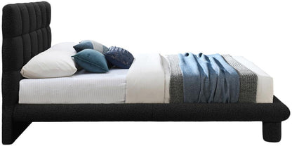 Meridian Furniture - Deco Black Boucle Fabric Full Bed - DecoBlack-F veiw 4