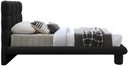 Meridian Furniture - Deco Black Boucle Fabric Twin Bed - DecoBlack-T veiw 4