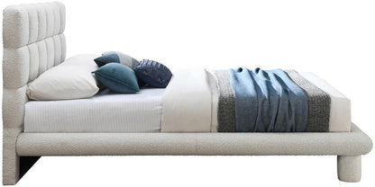 Meridian Furniture - Deco Cream Boucle Fabric Full Bed - DecoCream-F veiw 4