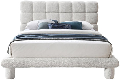 Meridian Furniture - Deco Cream Boucle Fabric King Bed - DecoCream-K veiw 3