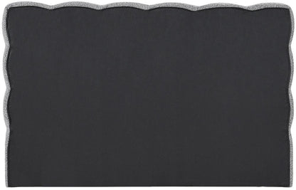 Meridian Furniture - Deco Grey Boucle Fabric King Bed - DecoGrey-K veiw 5