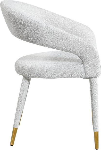 Meridian Furniture - Destiny Cream Boucle Fabric Dining Chair - 539Cream-C veiw 5