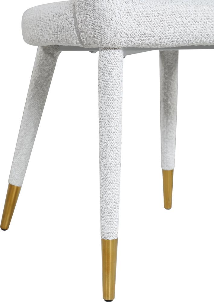 Meridian Furniture - Destiny Cream Boucle Fabric Dining Chair - 539Cream-C veiw 6