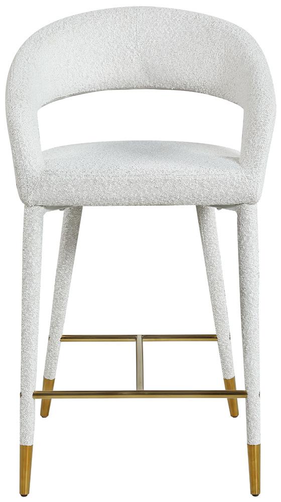 Meridian Furniture - Destiny Cream Fabric Stool - 542Cream-C veiw 4
