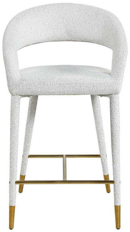 Meridian Furniture - Destiny Cream Fabric Stool - 542Cream-C veiw 4