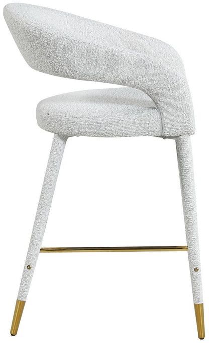 Meridian Furniture - Destiny Cream Fabric Stool - 542Cream-C veiw 5